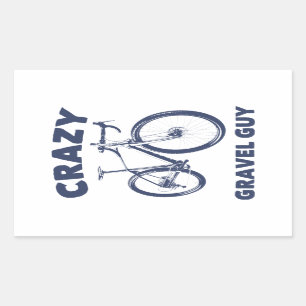 Crazy Gravel Guy Cycling Sticker
