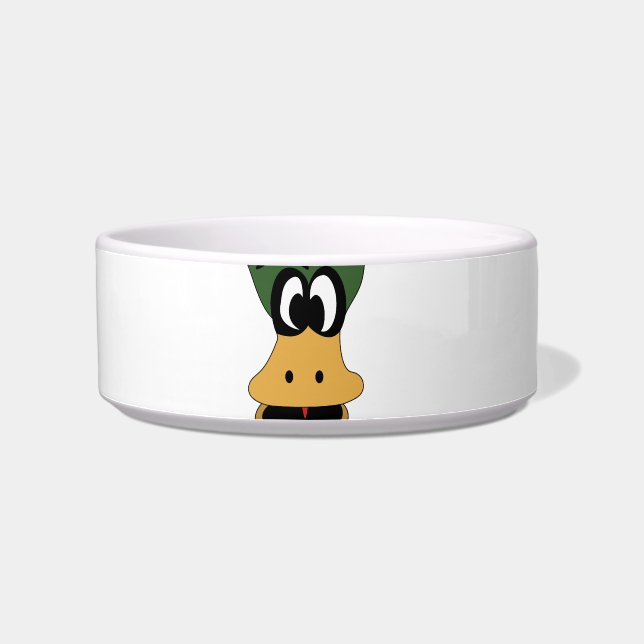 Crazy Green Cartoon Duck Different Reality Bowl (Left)