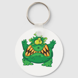 Crazy Green Monster Keychain