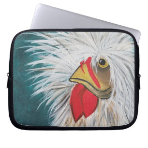 Crazy Hair Chicken Laptop Sleeve