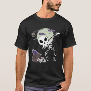 Crazy Halloween Alien Skull Dab Kids Skeleton Dabb T-Shirt