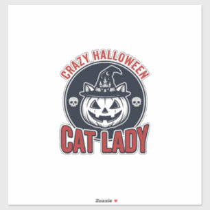 Crazy Halloween Cat Lady Vintage Witch Cat Shirt_1