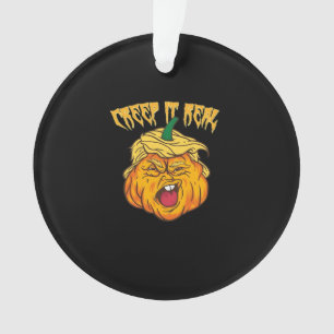 Crazy Halloween Pumpkin Trumpkin Costume Ornament