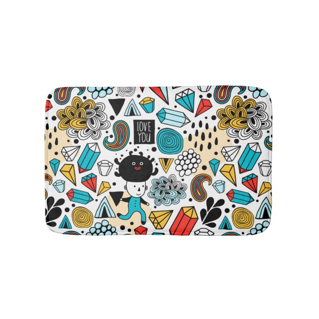 Crazy head bath mat (Front)