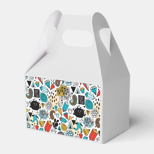 Crazy head favor box (Front Side)