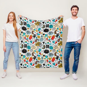 Crazy head fleece blanket