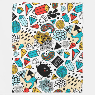 Crazy head fleece blanket