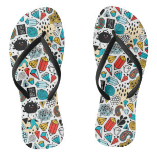 Crazy head flip flops