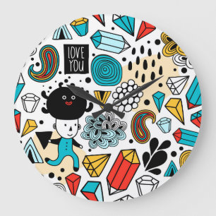 Crazy head large clock