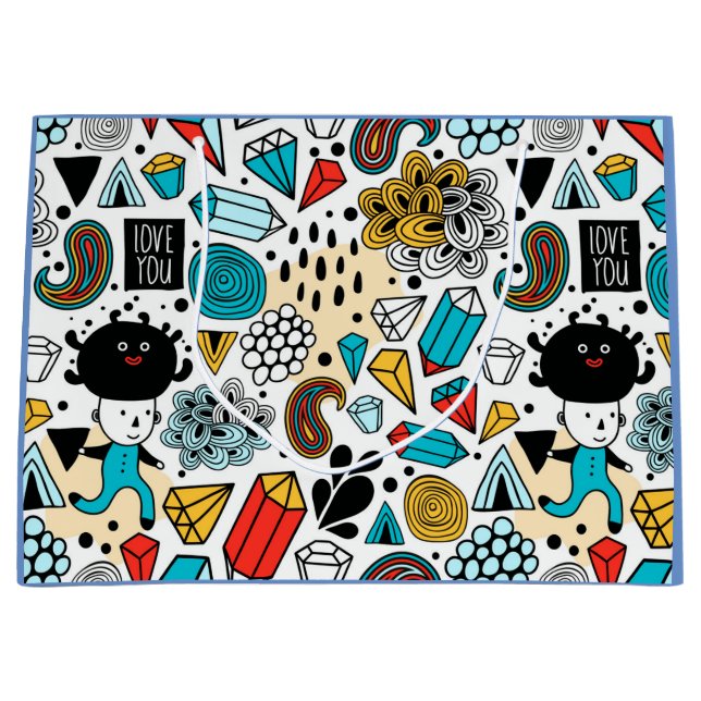Crazy head large gift bag (Front)