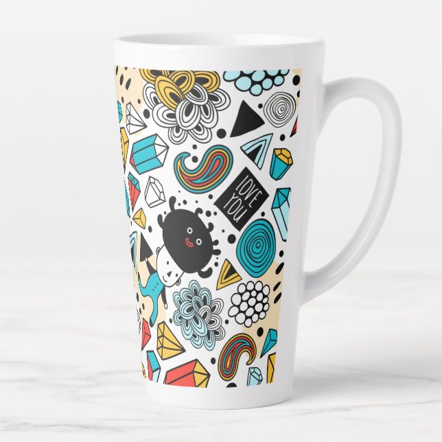 Crazy head latte mug (Right)