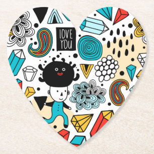 Crazy head paper coaster