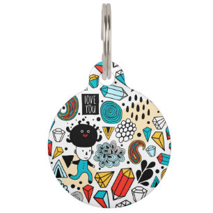 Crazy head pet tag