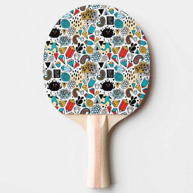 Crazy head ping pong paddle (Front)