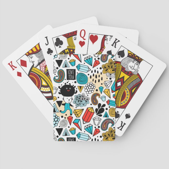 Crazy head playing cards (Back)