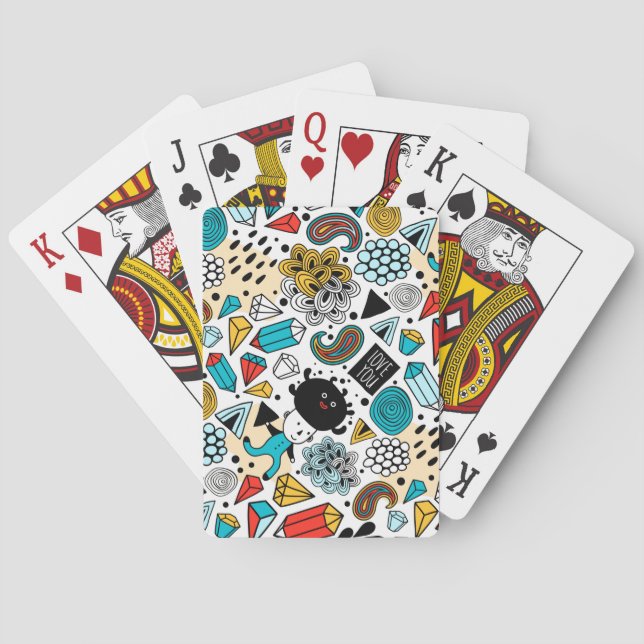 Crazy head playing cards (Back)