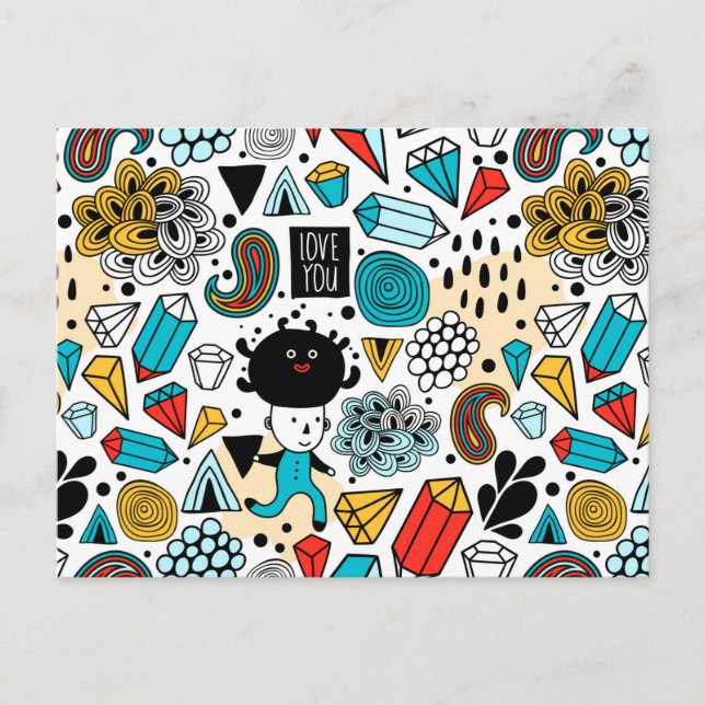 Crazy head postcard (Front)