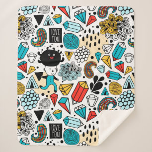 Crazy head sherpa blanket