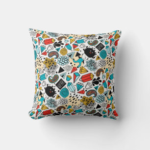 Crazy head throw pillow