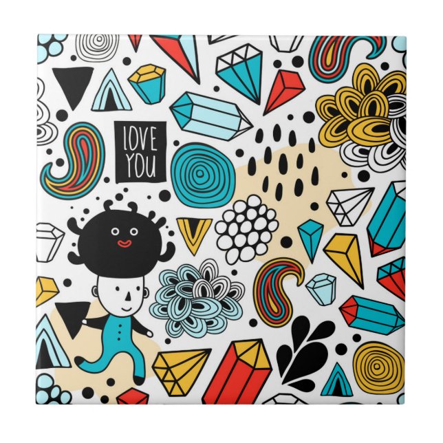 Crazy head tile (Front)