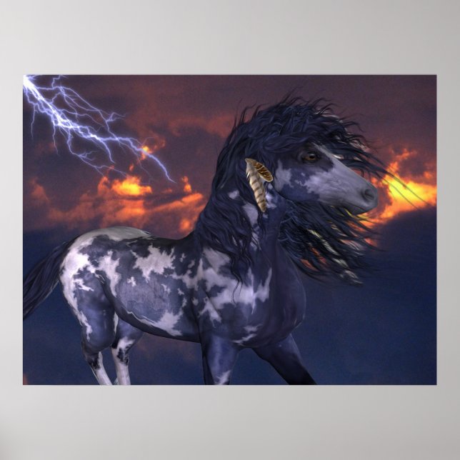 Crazy Horse Blue Poster (Front)