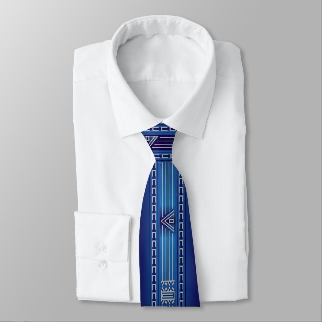 Crazy Horse Blue Tie (Tied)
