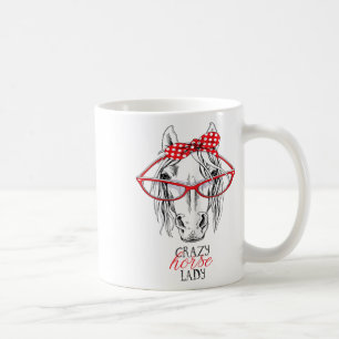 Crazy Horse Lady Horse Lover Women Bandana Horseba Coffee Mug
