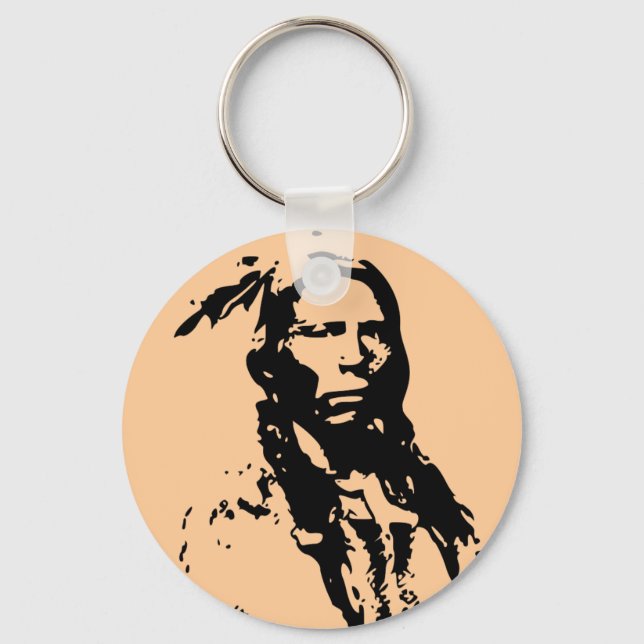 Crazy Horse Native American Keychain (Front)