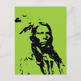 Crazy Horse Native American Postcard