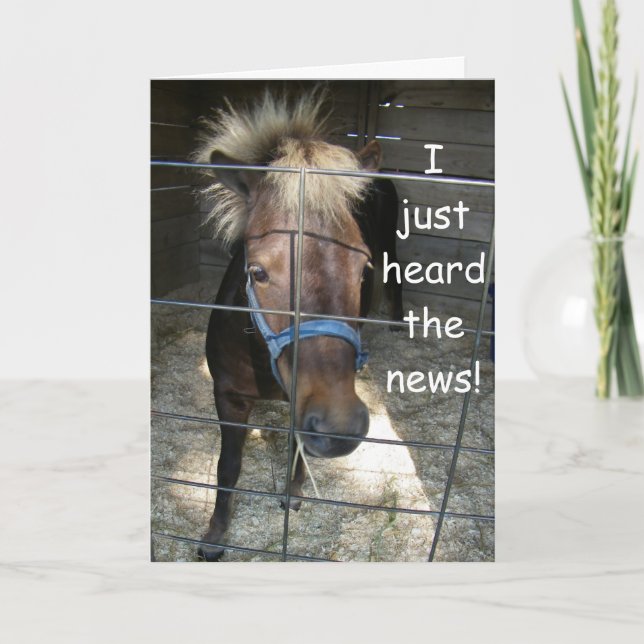 CRAZY HORSE SAYS HAPPY **40th** BIRTHDAY Thank You Card (Front)