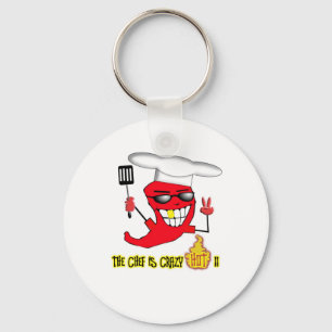 Crazy Hot Chef Keychain