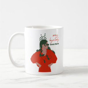 Crazy Hoya Lady Lives Here Funny Plant Hobby Coffee Mug