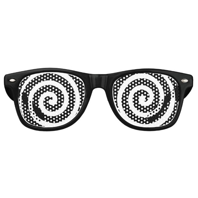 Crazy hypnotizing eyes, funny party shades (Front)