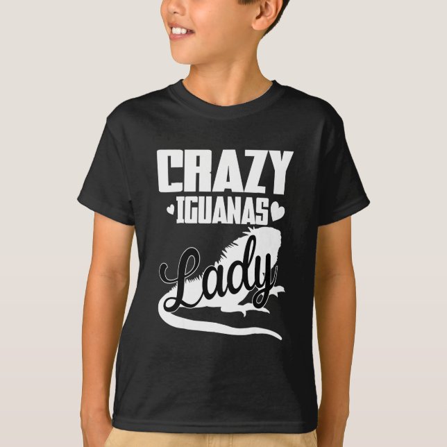 Crazy Iguana Lady T-Shirt (Front)
