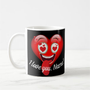 Crazy in Love Emoticon Custom Coffee Mug