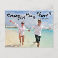 Crazy in Love - Save the Date Post Card