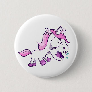 Crazy Insane Little Unicorn 2 Inch Round Button