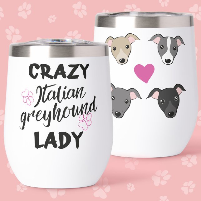 Crazy Italien Greyhound Lady Amoureux des chiens D (Créateur téléchargé)