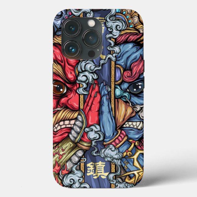 Crazy Japan Samurai Dragon Graffiti Case-Mate iPhone Case (Back)