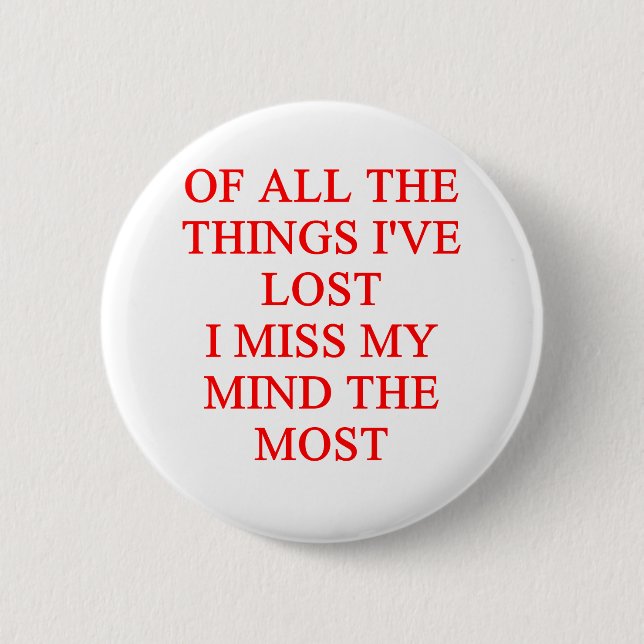crazy joke 2 inch round button (Front)