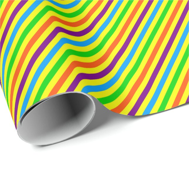 Crazy Kids Colours 01-Striped Gift Wrap (Roll Corner)