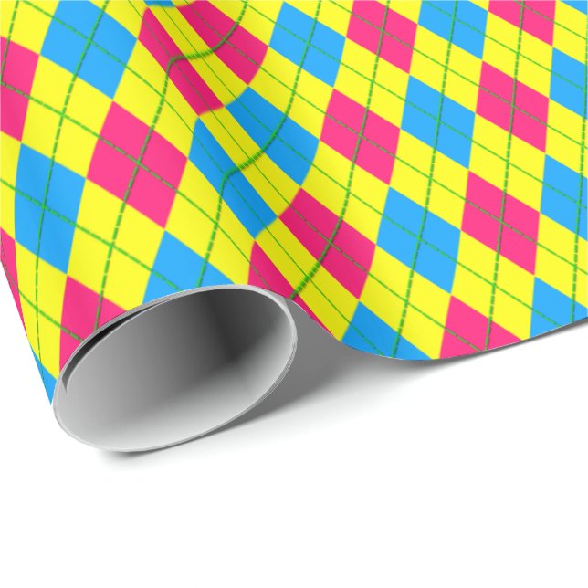 Crazy Kids Colours 03 Argyle Gift Wrapping Paper (Roll Corner)