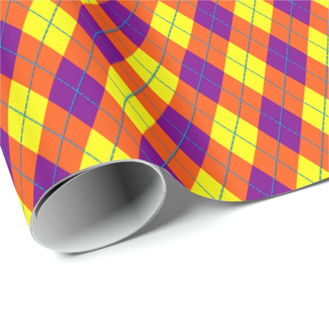Crazy Kids Colours 11 Argyle Gift Wrapping Paper (Roll Corner)