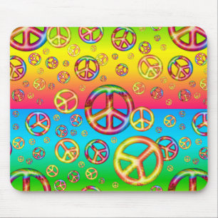 Crazy Kids Colours PEACE OUT-Computer Mousepad