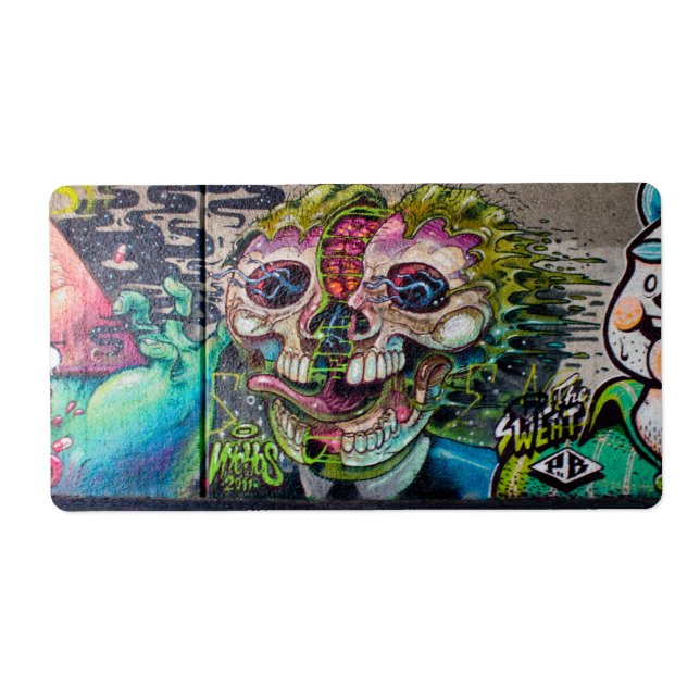 Crazy Kind Of Horror Skull Graffiti (Front)