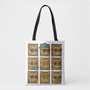 Crazy Kitty Club  Tote Bag