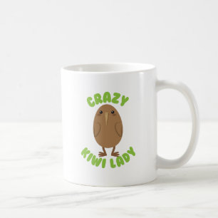 crazy kiwi lady circle coffee mug