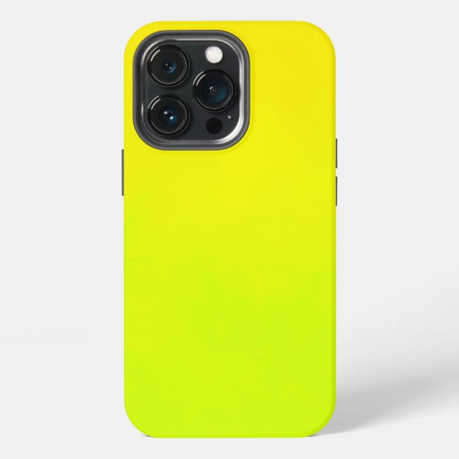 Crazy Lemon Yellow Coloured iPhone Case (Back)
