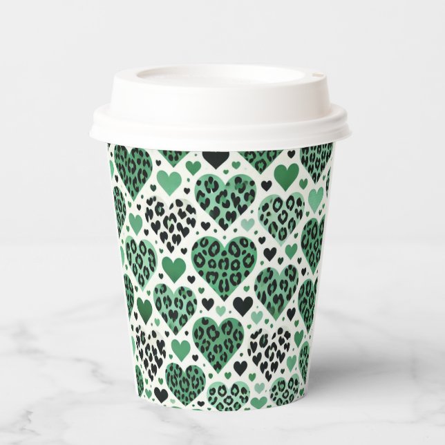 Crazy Love (Green) Paper Cups (Front)