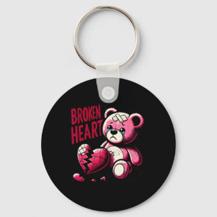Crazy Love Hurt Broken Heart Pain Bear Valentine D Keychain
